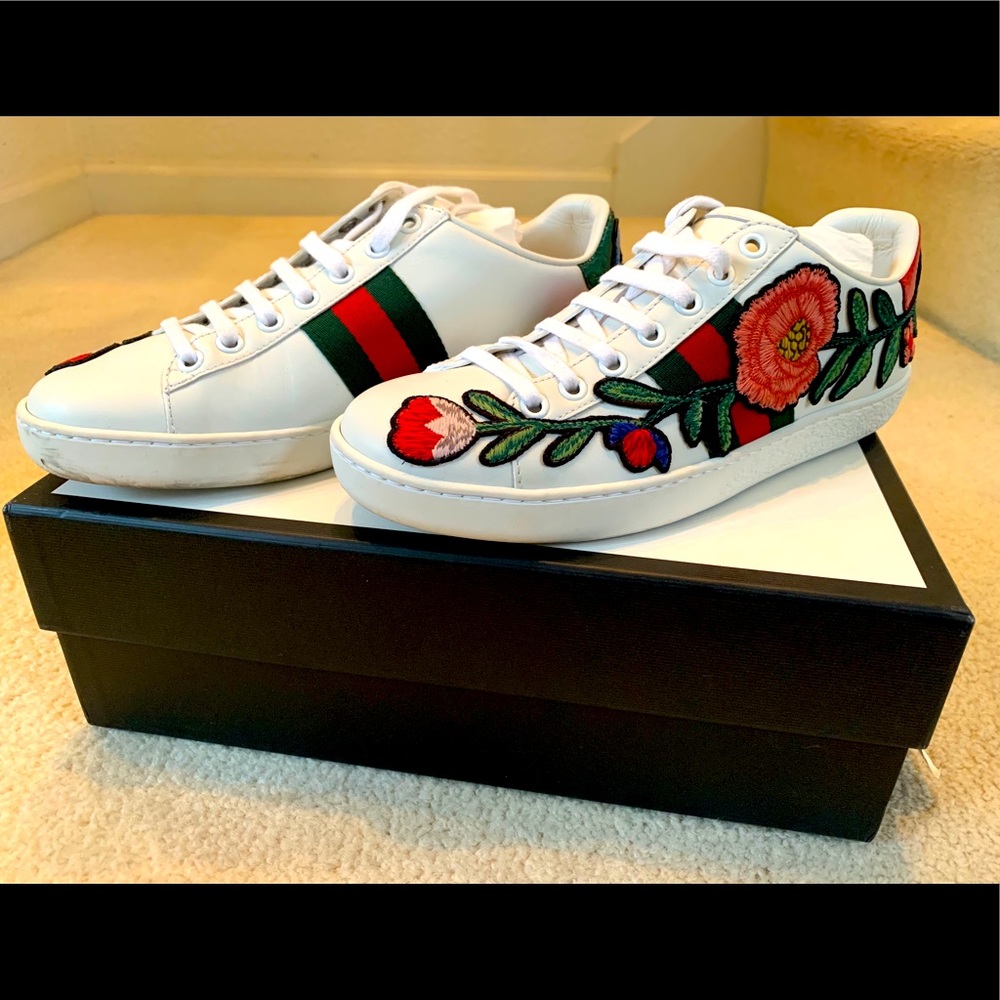 Gucci Ace floral embroidered sneakers